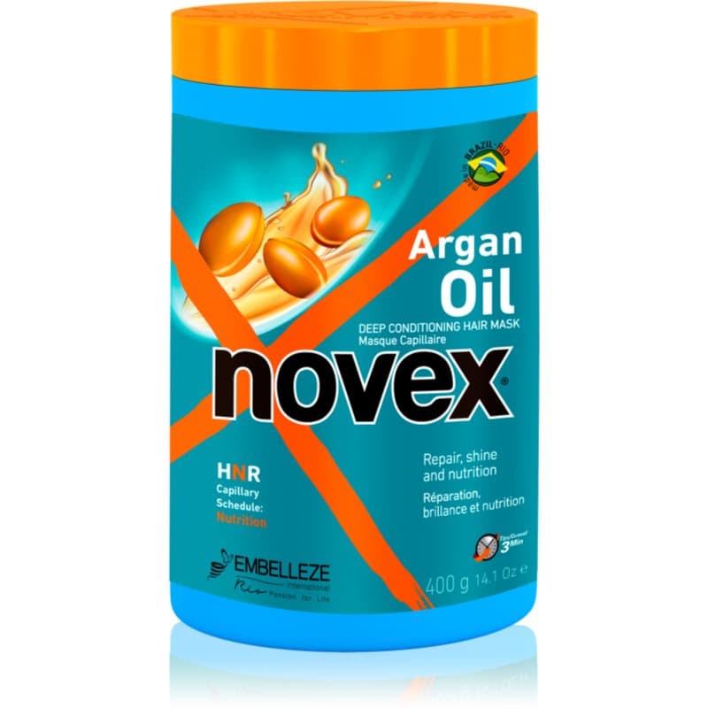 Novex Argan Oil Voedende Masker voor Glanzend en Zacht Haar 400 g