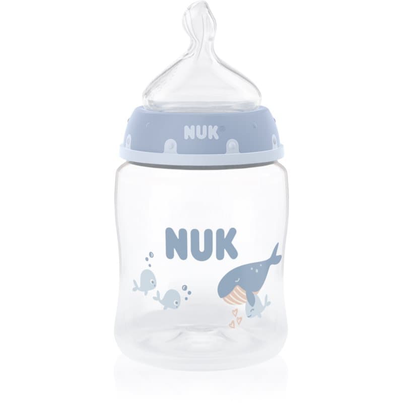 NUK First Choice Whale fles met temperatuurscontrole 0m+ 150 ml