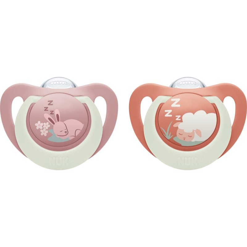 NUK First Choice Night 6-18 m fopspeen 2 st