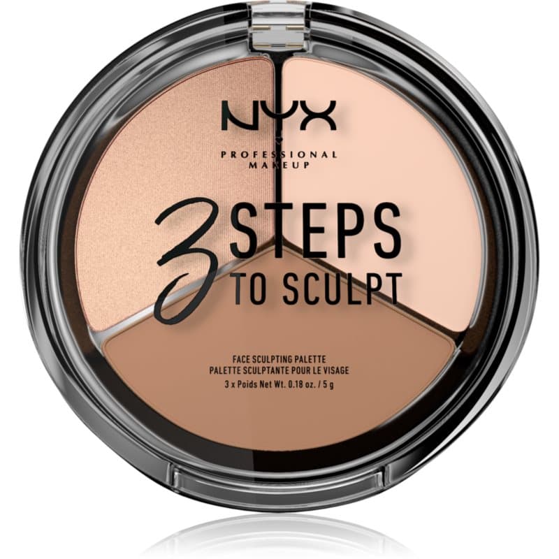 NYX Professional Makeup 3 Steps To Sculpt Contour Palet Tint 01 Fair 15 gr