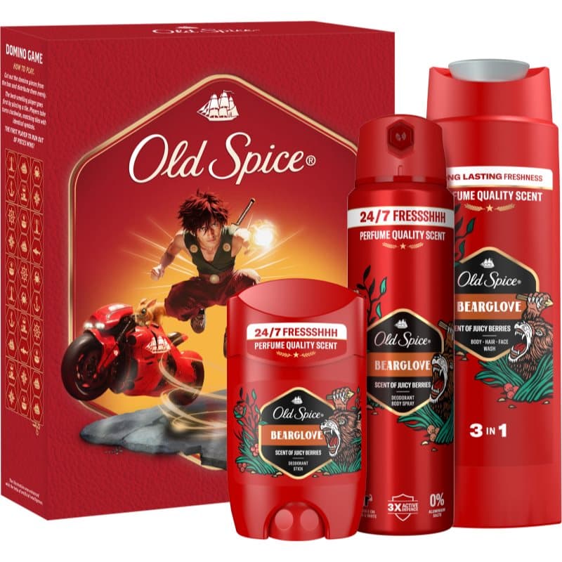 Old Spice Bearglove Anime Gift Set voor Mannen