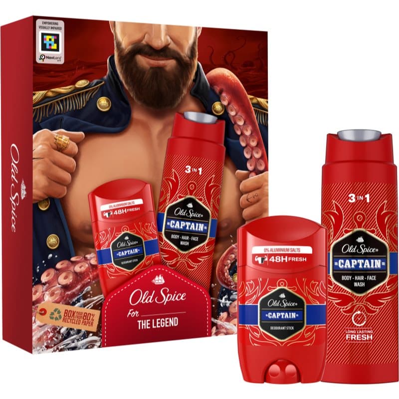 Old Spice Captain Dark Captain Gift Set voor Mannen