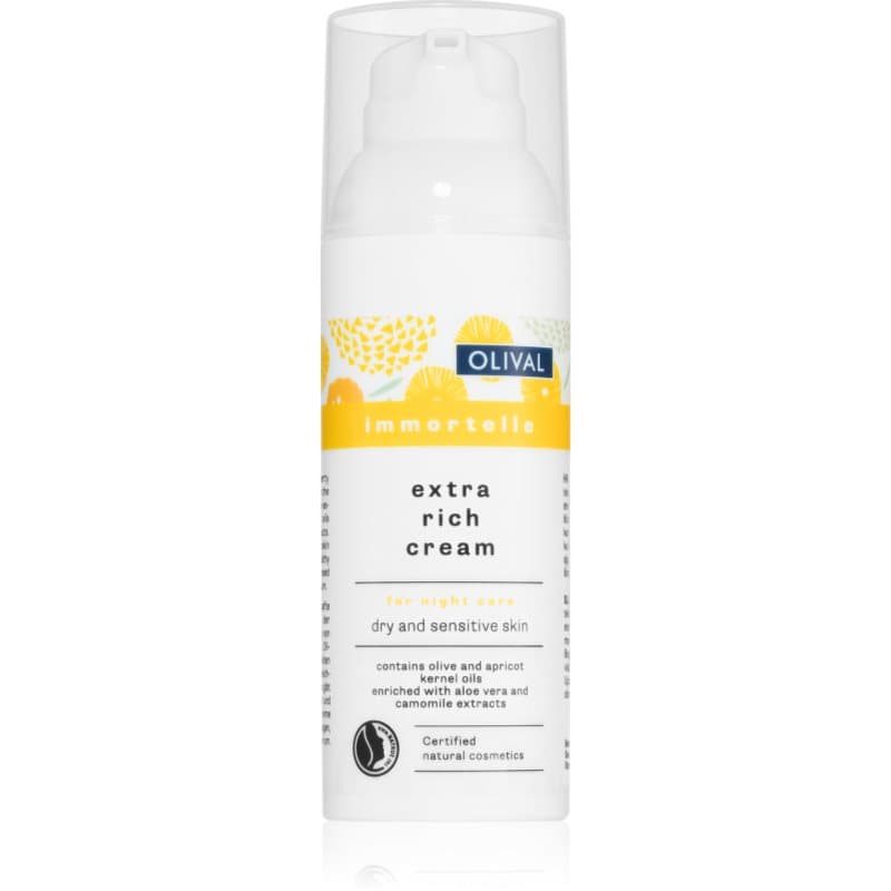 Olival Immortelle Extra Rich Cream Voedende Nachtcrème voor Gevoelige en Droge Huid 50 ml