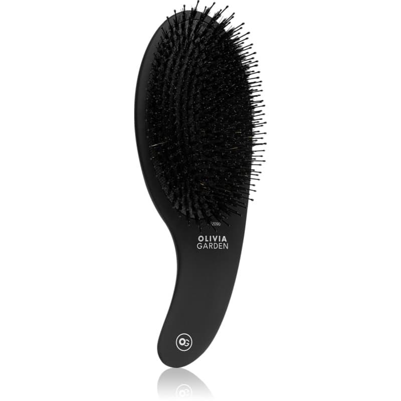 Olivia Garden Black Label CURVE Board&Nylon bristles Haarborstel met Wildezwein Borstelharen 1 st
