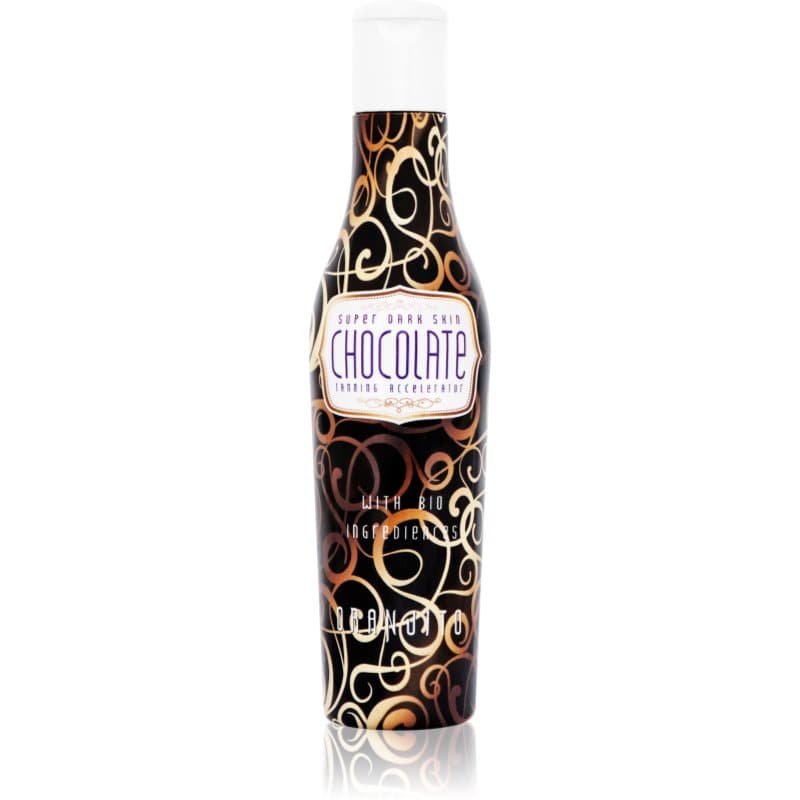 Oranjito Max. Effect Chocolate zonnebadlotion voor solaria met bio-componenten en een bruiningsversneller 200 ml