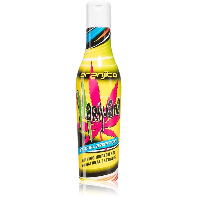 Oranjito Marijuana zonnebadlotion voor solaria met bio-componenten en een bruiningsversneller 200 ml