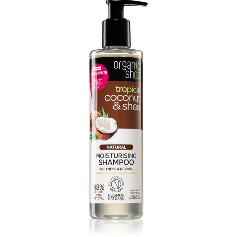 Organic Shop Natural Coconut & Shea Hydraterende Shampoo voor Droog en Beschadigd Haar 280 ml