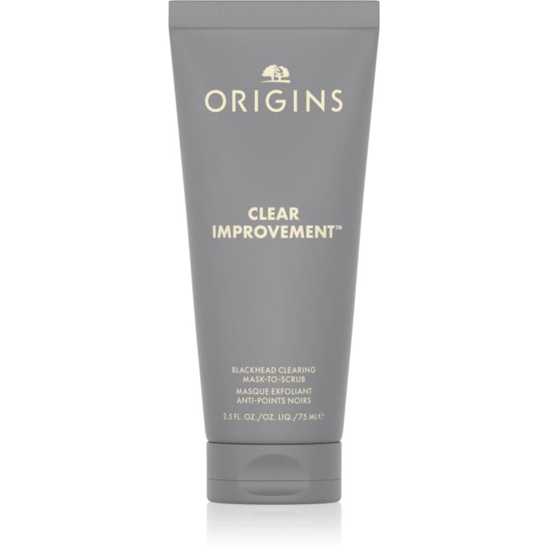 Origins Clear Improvement® Blackhead Clearing Mask-To-Scrub masker tegen mee-eters voor reiniging van de poriën 75 ml