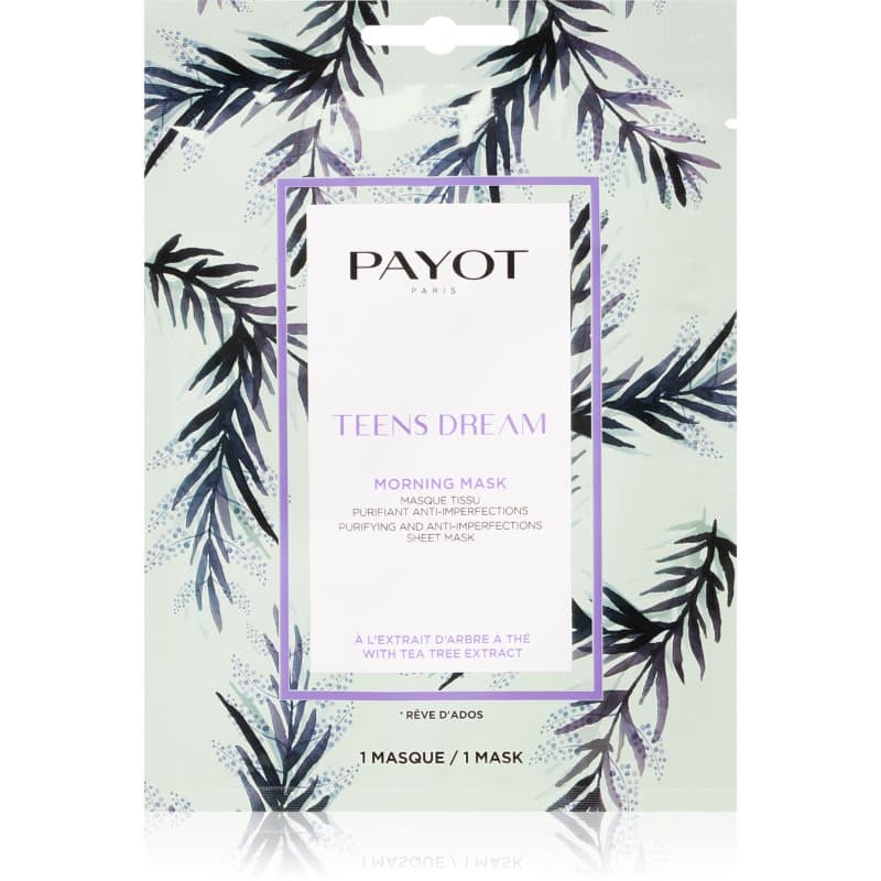 Payot Morning Mask Teens Dream Cellaag Masker met Reinigende en Verfrissende Werking  voor Gemengd tot Vette Huid 19 ml