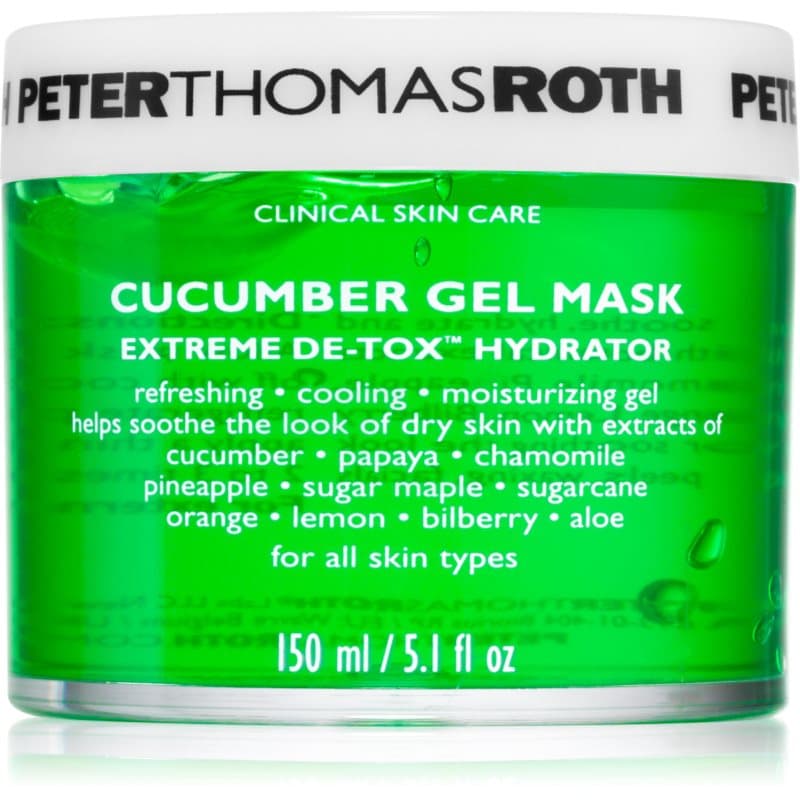 Peter Thomas Roth Cucumber De-Tox Gel Mask Hydraterende Gelmasker voor Gezicht en Oogcontouren 150 ml