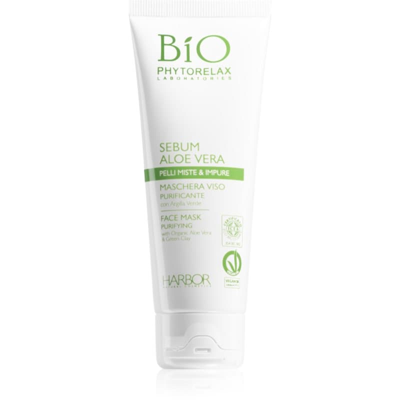 Phytorelax Laboratories Bio Sebum Aloe Vera Reinigend Gezichtsmasker met Aloe Vera 75 ml
