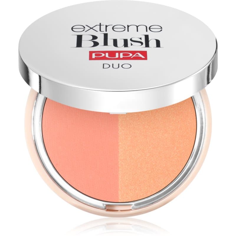 PUPA Milano Extreme Blush Duo Compacte Blush Tint 130 - Matt Salmon - Radiant Peach 4 g