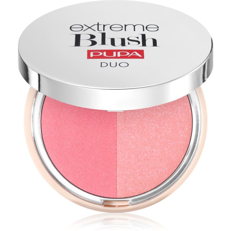PUPA Milano Extreme Blush Duo Compacte Blush Tint 140 - Radiant Flamingo - Glow Creamy 4 g