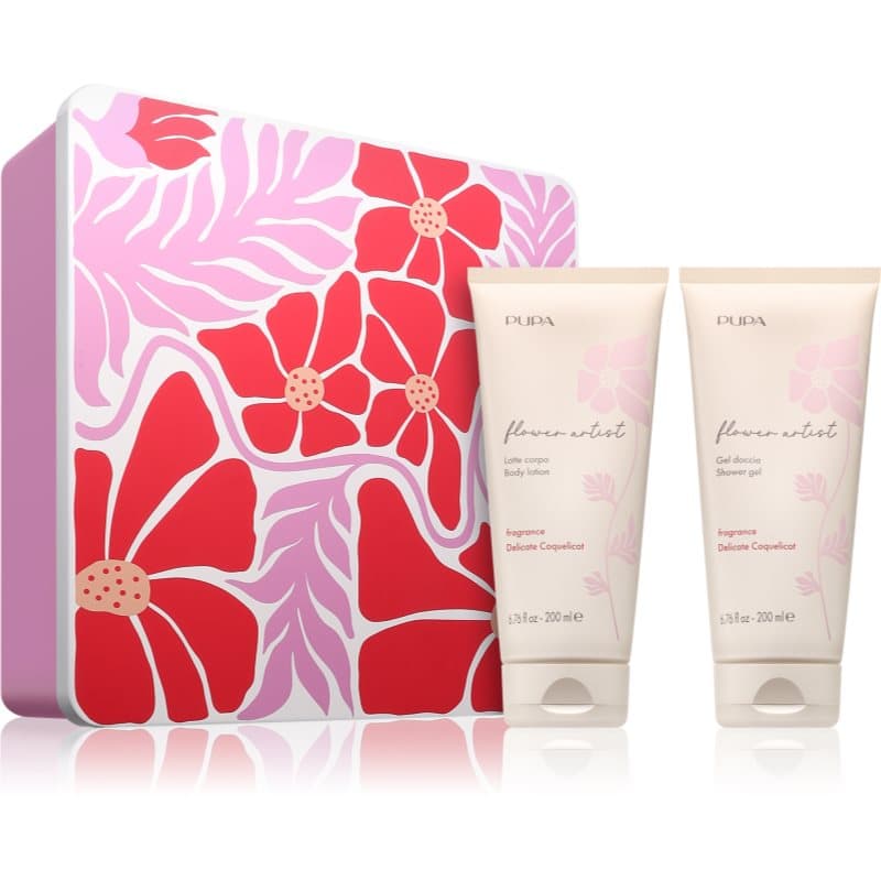 PUPA Milano Flower Artist Kit Gift Set voor het Lichaam met geur Delicate Coquelicot 1 st