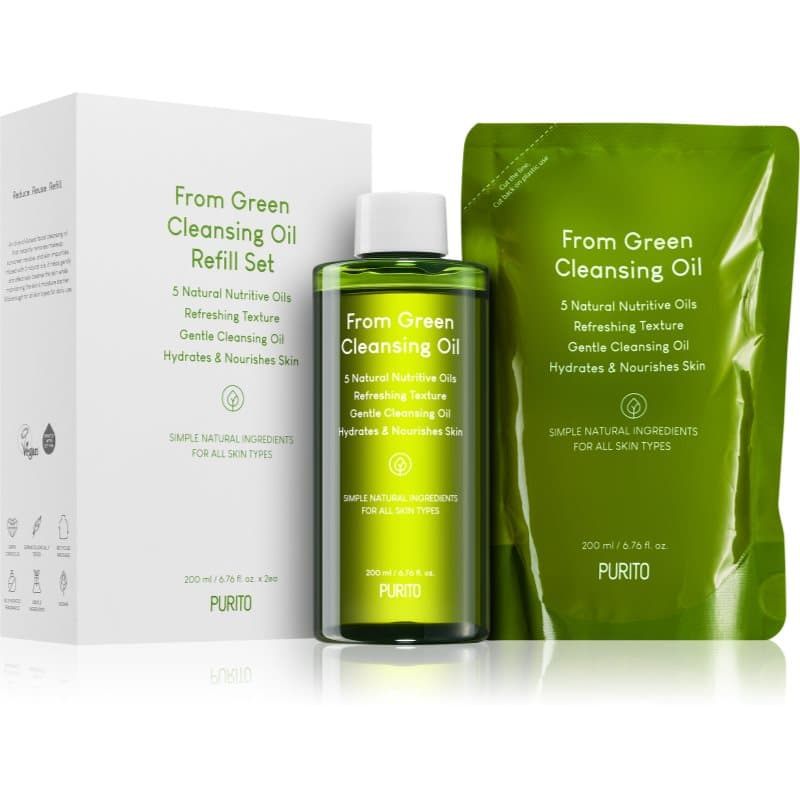 Purito From Green Gezichtsreinigend Olie + Navulling 2x200 ml