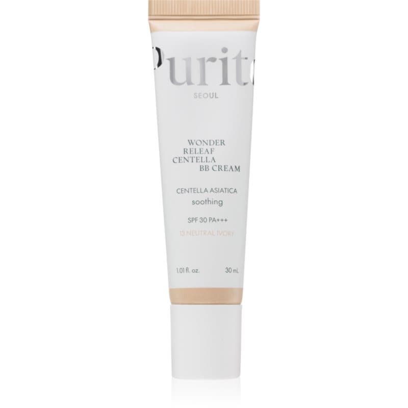 Purito Wonder Releaf Centella BB Cream Verhelderende BB Crème met kalmerend effect Tint 13 Neutral Ivory 30 ml
