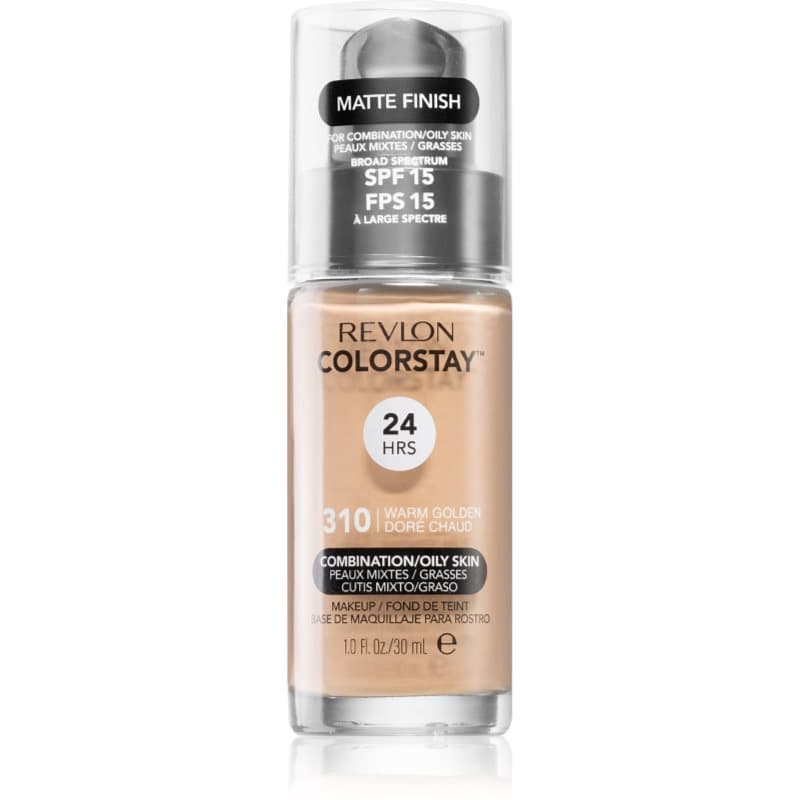 Revlon Cosmetics ColorStay™ SPF 15 Langaanhoudende Matte Make-up voor Gemengde en Vette Huid Tint 310 Warm Golden 30 ml