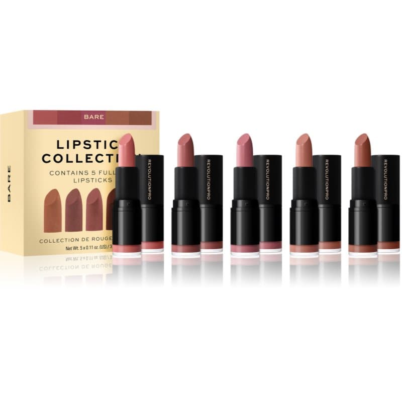 Revolution PRO Lipstick Collection lippenstiftenset Tint Bare 5 st