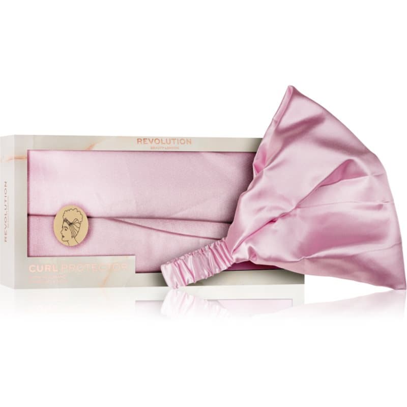 Revolution Haircare Curl Protector Satin Headband satijnen hoofdband Voor Golvend en Krullend Haar Tint Pink 1 st