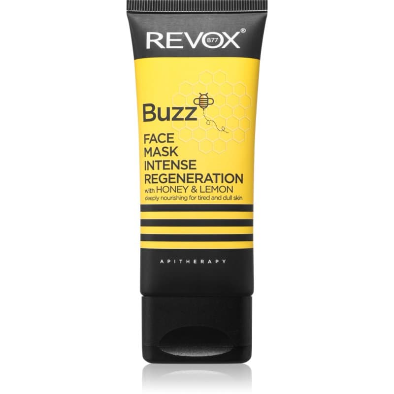 Revox B77 Buzz Face Mask Intense Regeneration Herstellende Gezichtsmasker met Voedende Werking Lemon & Honey 65 ml