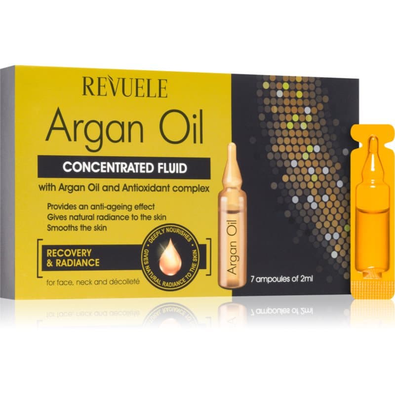 Revuele Ampoules Argan Oil Concentrated Fluid geconcentreerde gezichtsserum voor Gezicht, Hals en Decolleté 7x2 ml