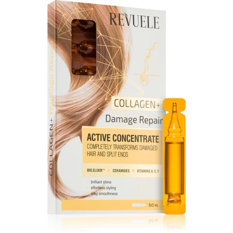 Revuele Active Hair Concentrate Collagen+ Demage Repair ampul voor Extreem Beschadigd Haar 8x5 ml