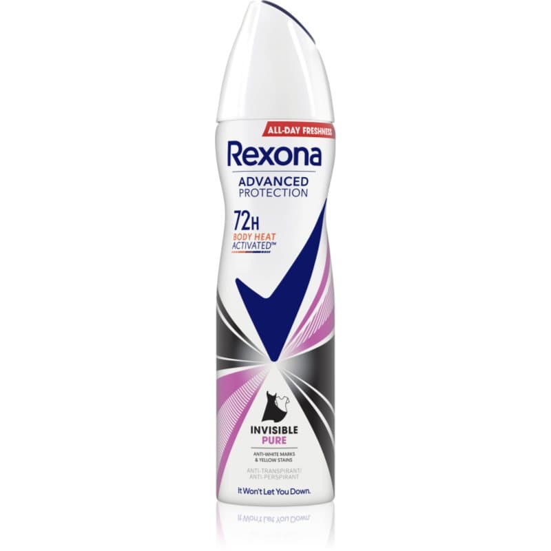 Rexona Advanced Protection Invisible Pure Antitranspirant Spray tegen Witte en Gele Vlekken 150 ml