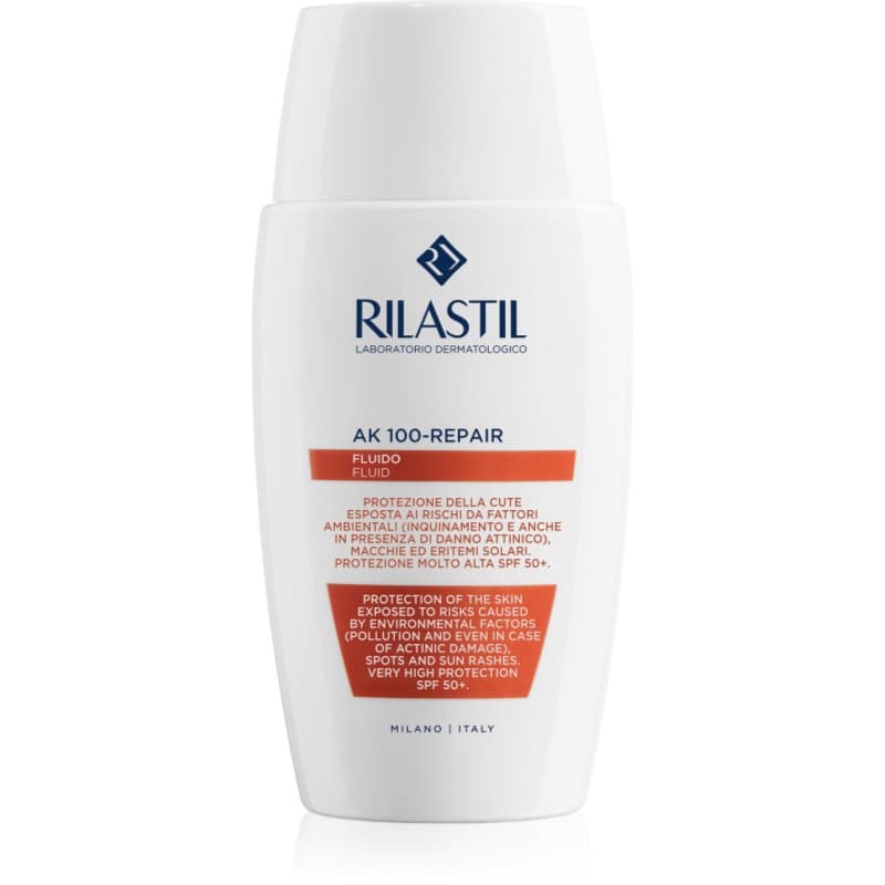 Rilastil AK 100-Repair Beschermende Fluid voor Gevoelige Huid met Neiging tot Roodheid SPF 50+ 50 ml