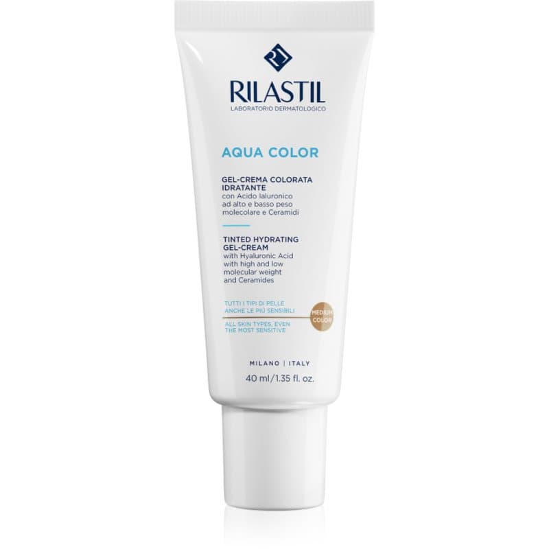 Rilastil Aqua Color Getinte Gel-Crème met Hydraterende Werking Tint Medium 40 ml
