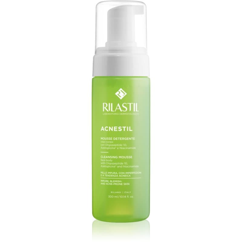 Rilastil Acnestil Reinigingsschuim voor Reductie van Talgproductie voor Vette Huid met Acne Neiging 300 ml