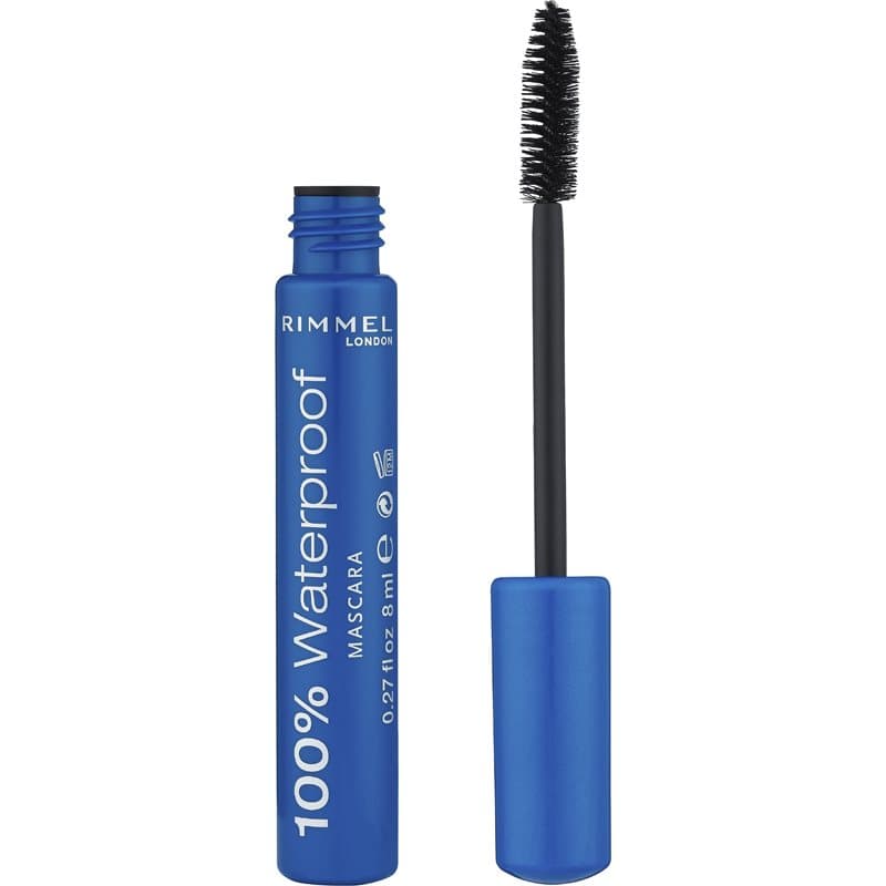 Rimmel 100 % Waterproof Waterproef Mascara Tint 001 Black Black 8 ml