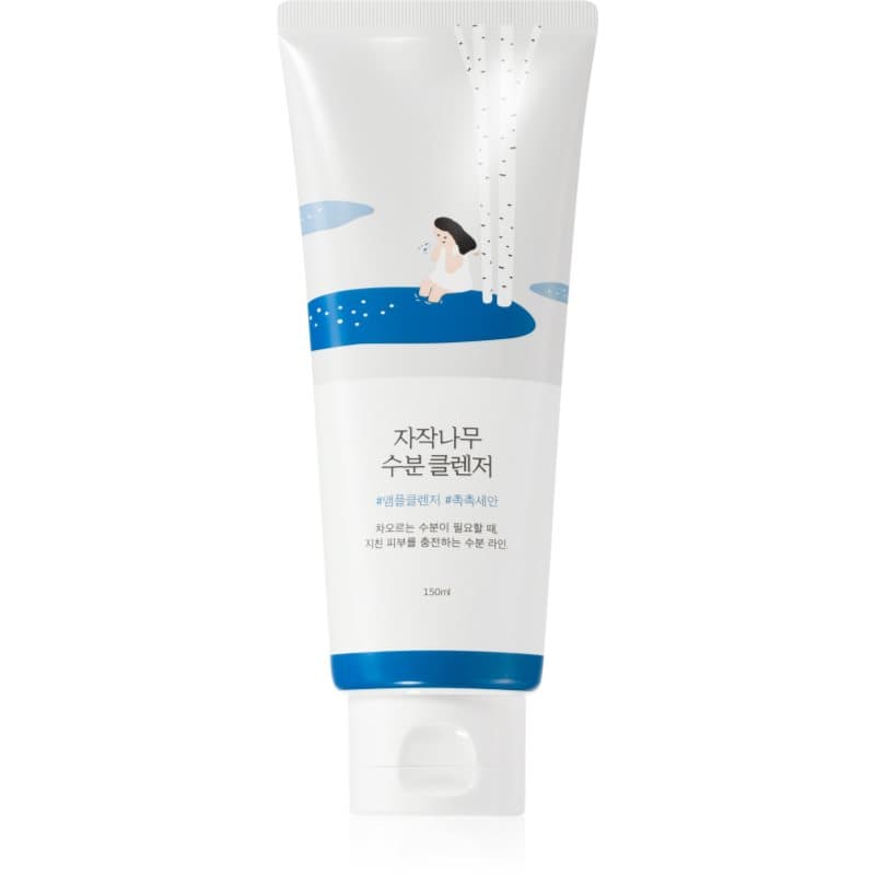 ROUND LAB Birch Juice Moisturizing Cleanser Milde Schuimende Wasgel met Regenererende Werking 150 ml