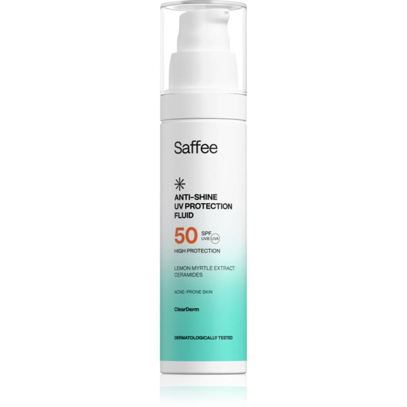 Saffee ClearDerm Anti-shine UV Protection Fluid SPF 50 Beschermende Fluid voor Vette Huid met Acne Neiging SPF 50 50 ml
