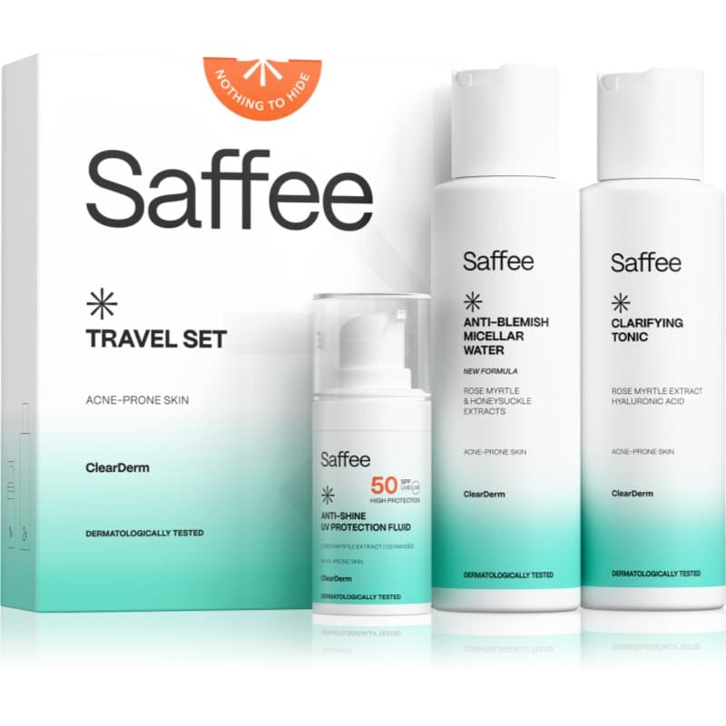 Saffee ClearDerm Travel Set cosmetica reisset voor Problematische Huid