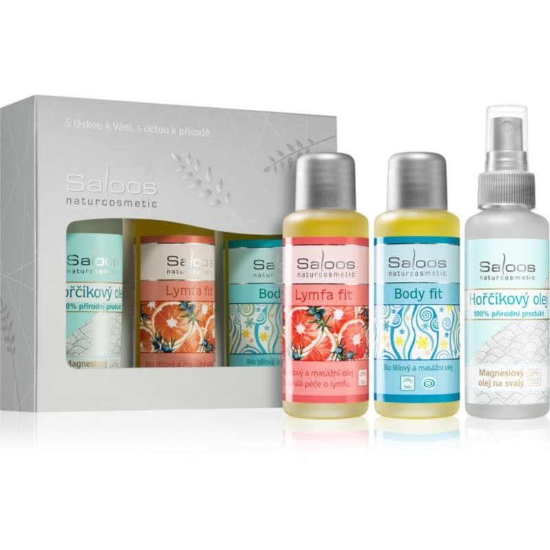 Saloos Bio Body And Massage Oils Body Fit & Lymfa Fit & Magnesium Gift Set voor Sporters