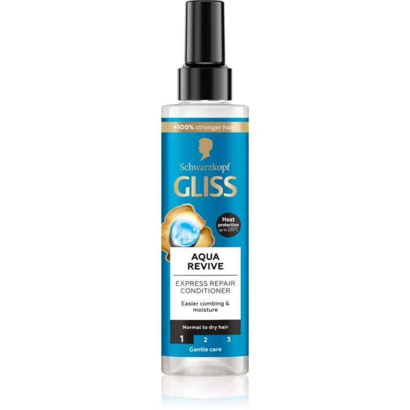 Schwarzkopf Gliss Aqua Revive Leave-In Spray Conditioner voor Normaal tot Droog Haar 200 ml