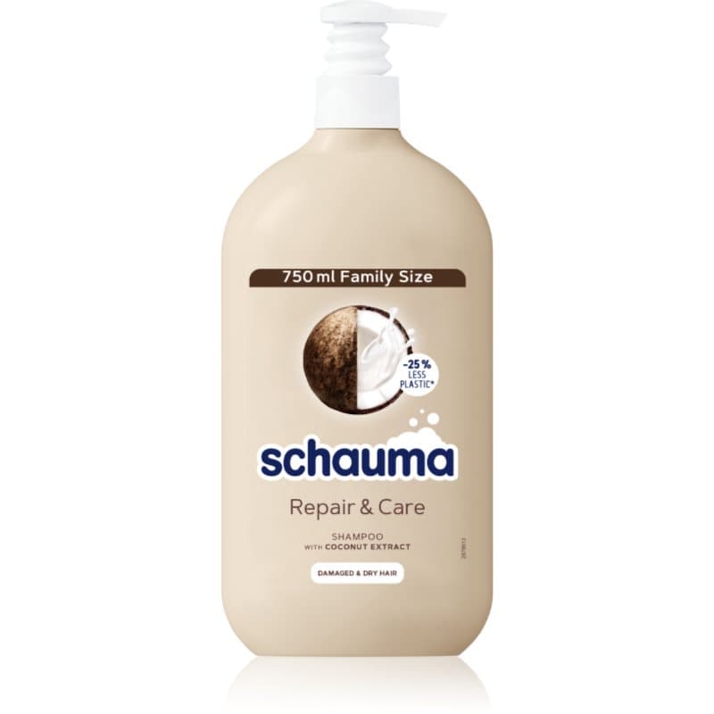 Schwarzkopf Schauma Repair & Care Shampoo voor Droog en Beschadigd Haar met Kokos 750 ml