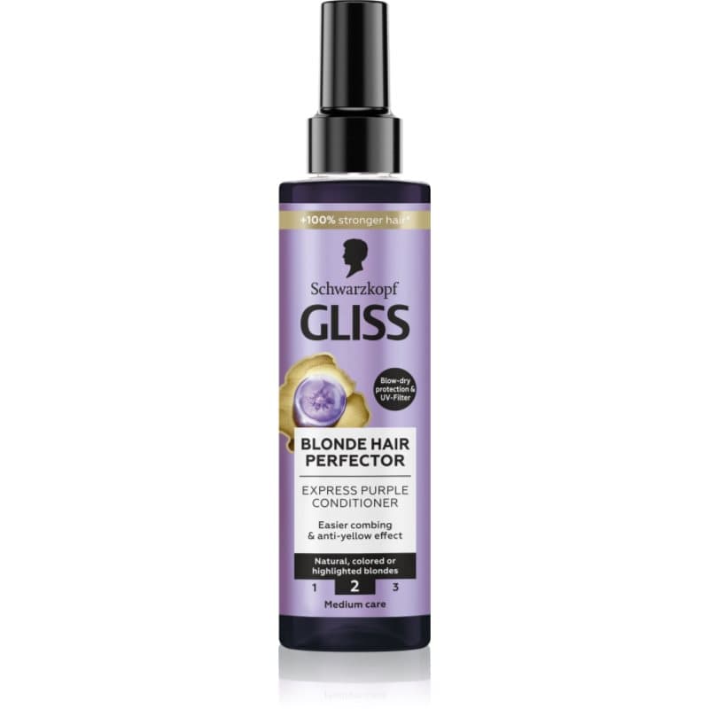 Schwarzkopf Gliss Blonde Hair Perfector Leave-In Conditioner neutraliseert gele Tinten 200 ml