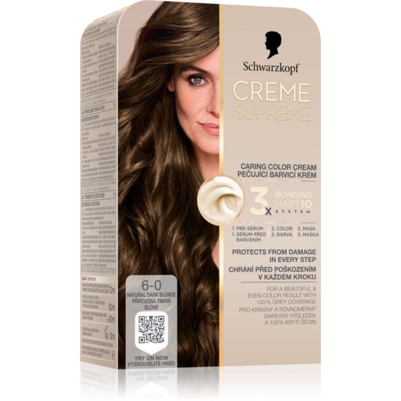 Schwarzkopf Creme Supreme Pernamente Haarkleuring Tint 6-0 Natural Dark Blonde 60 ml