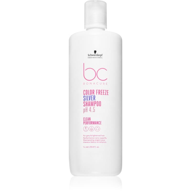 Schwarzkopf Professional BC Bonacure Color Freeze Silver zilvershampoo voor Blond en Highlighted Haar 1000 ml