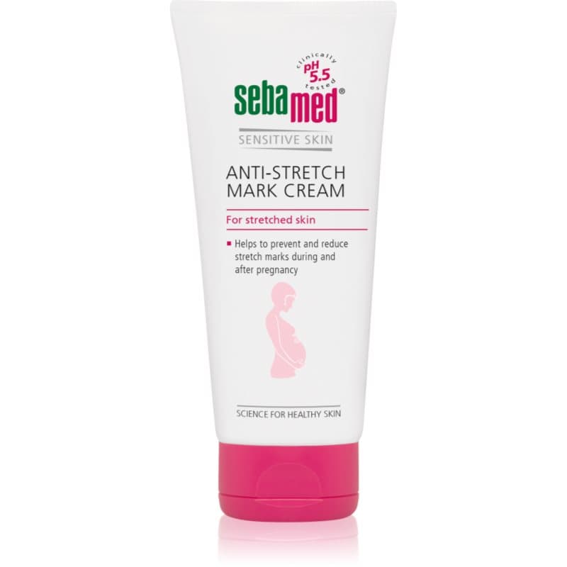 Sebamed Anti-Stretch Mark Cream Bodycrème voor Preventie en Vermindering van Zwangerschapsstriemen - Striea 200 ml