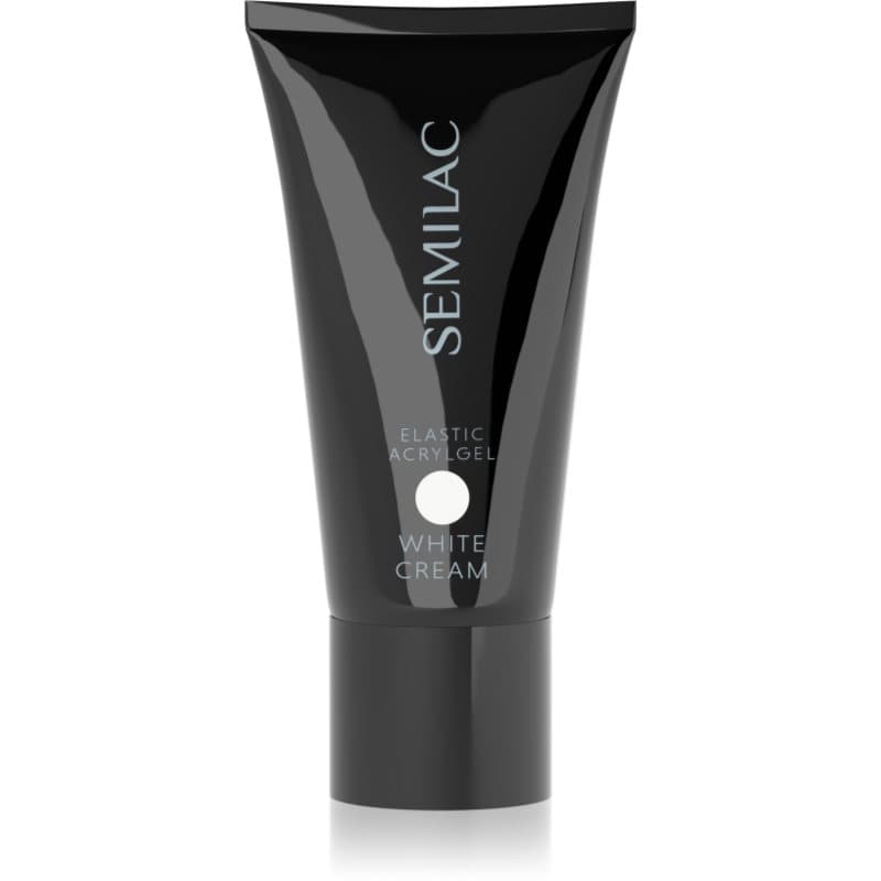 Semilac Acrylgel Elastic White Cream Acryl Gel voor Nagels Tint White 30 g