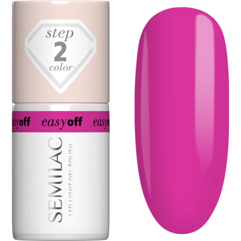 Semilac Easy Off Step 2 Gel Nagellak voor UV/LED Lamp Tint Magenta Crush 7 ml