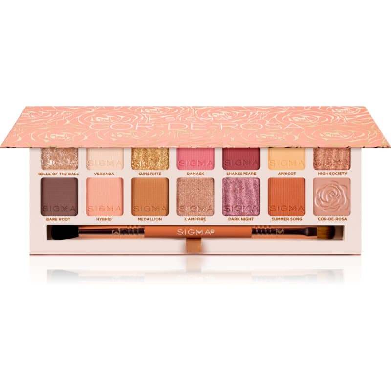 Sigma Beauty Cor-de-Rosa Eyeshadow Palette Oogschaduw Palette met Kwastje 16.24 gr