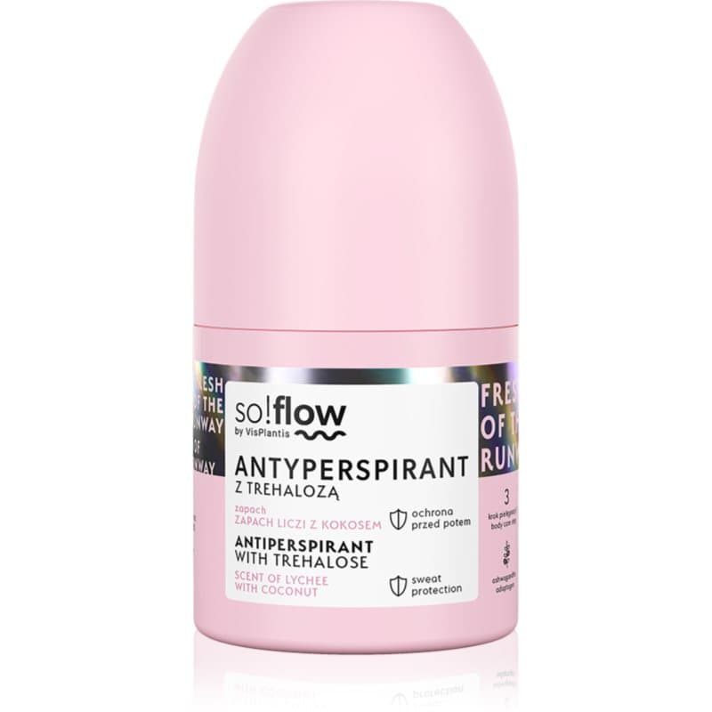 so!flow Antiperspirant Antitranspirant Roll-On voor Vrouwen Scent of Lychee with Coconut 50 ml