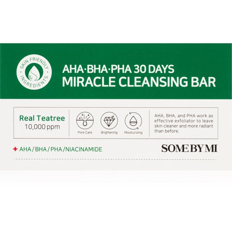 Some By Mi AHA∙BHA∙PHA 30 Days Miracle Cleansing Bar Hydraterende Reinigingszeep voor Vette en Problematische Huid 106 g
