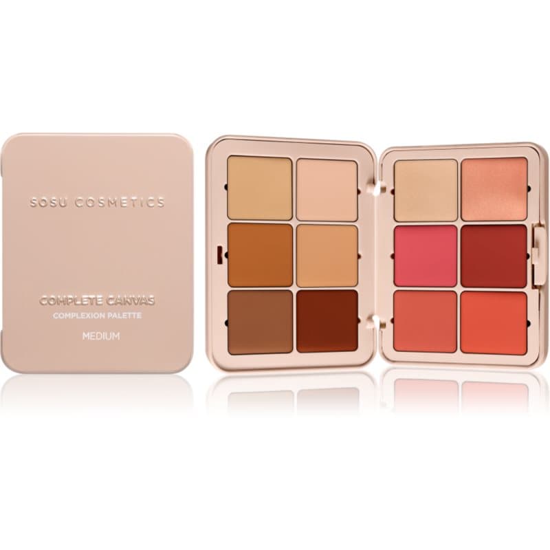 SOSU Cosmetics Complete Canvas Complexion Palette Multifunctionele Palette voor het Gezicht Tint Medium 26.4 g