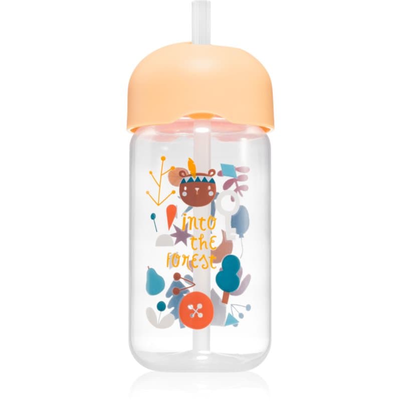 Suavinex Forest Straw Trainer Cup kinderfles met rietje 18 m+ Yellow 340 ml