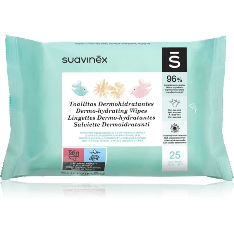 Suavinex Baby Dermo-hydrating Wipes Vochtige Doekjes voor Gezicht en Lichaam 25 st