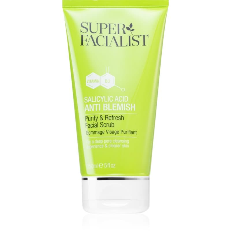 Super Facialist Salicylic Acid Anti Blemish Zachte Reinigingspeeling voor Vette en Problematische Huid 150 ml
